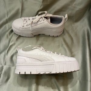 Puma White Platform Sneakers